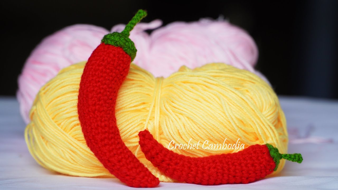 How To Crochet A Red Spicy Chili Pepper 🌶️ Hot Chili Amigurumi 🌶️