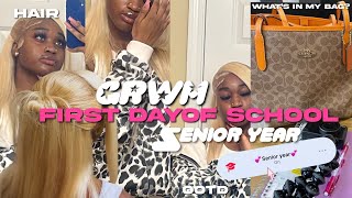 GRWM:FIRST DAY OF SCHOOL *senior year*+ mini vlog 