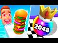 Sandwich Runner VS Ball Merge 2048 - All Level Gameplay Android,iOS - NEW UPDATE NP1