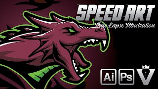 Dragon Logo Illustration | SPEED ART