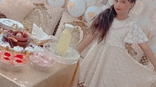 حسبتنا نسيناها بنتي🎂 زعفت و شنفت ومن بعد فاجئناها حتى بكات بالخلعة والفرحة🎊