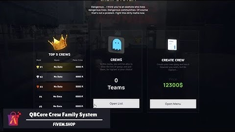 FiveM Crew Family System #fivem #gang #script