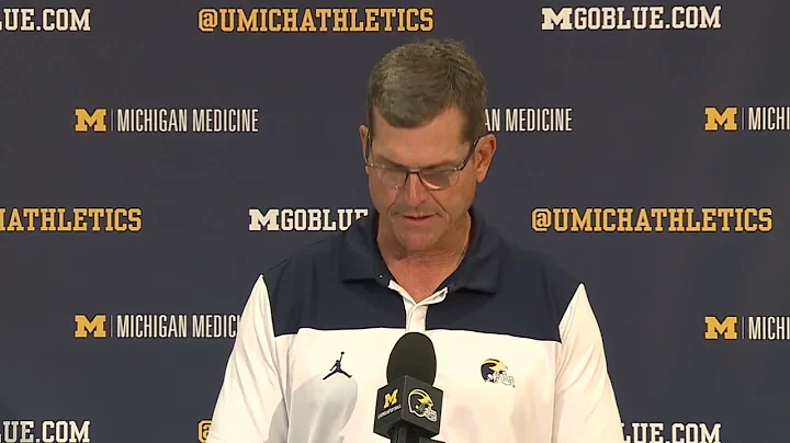 Jim Harbaugh congratulates longtime Michigan softb...