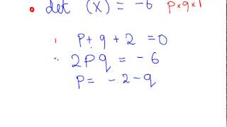 Linear Algebra Worked Example Part 2 - Finding the eigenvalues