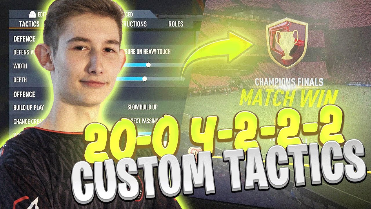 20-0 FUT Champions 4-2-2-2 Custom Tactics FIFA 23 Ultimate Team