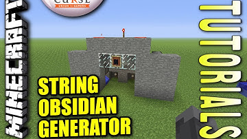 Minecraft PS4 - STRING OBSIDIAN GENERATOR - How To - Tutorial ( PS3 / XBOX / PC )