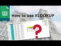 This video explains how to use the XLOOKUP function in Google Sheets