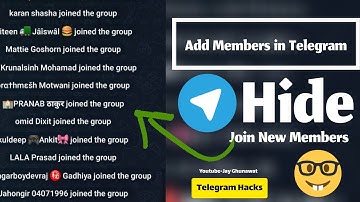 Hide new join/added members in telegram 🤕 | member adding time show members name problem solution.