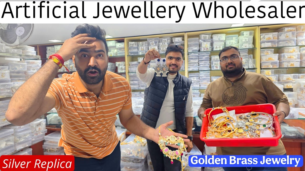 Artificial Jewellery Wholesale Market in Jaipur | Brass Moissanite kashmiri Meena Jewellery Supplier