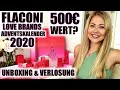 WOW 500€ Wert? FLACONI LOVE BRANDS ADVENTSKALENDER 2020 | Unboxing & Verlosung