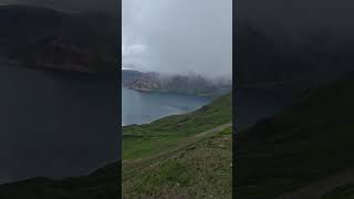 백두산 백록담의 천지에서