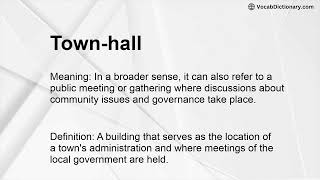 Town-hall Meaning