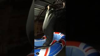 How to safely get inside a dinghy 60 feet underground in a flooded World War II bunker ￼