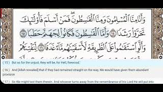 72 - Surah Al Jinn - Muhammad Jibril  - Quran Recitation, Arabic Text, English Translation