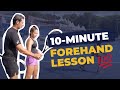 Full forehand lesson - how to improve your timing, power, spin, and consistency.