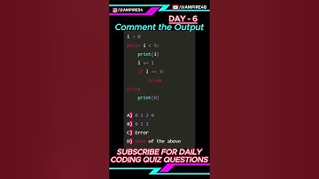 DAY - 06 Python Quiz Question | Daily Quiz Challenge | Ampire