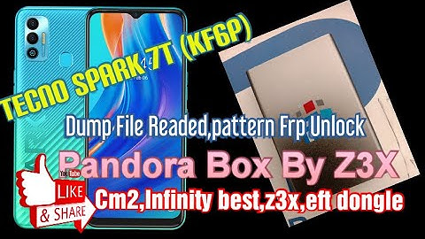 Tecno kf6P spark7t dump readed,patern and frp unlock with pandora box