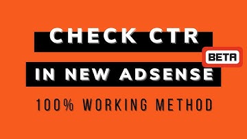 How To Check CTR In New AdSense | Check All AdSense Report -CTR , RPM , Impression, Clicks & Revenue