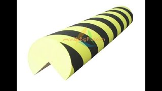 Impact Protector, Black Yellow Corner Protector, 1m x 100mm (L), Opening Size: 50mm X 50mm