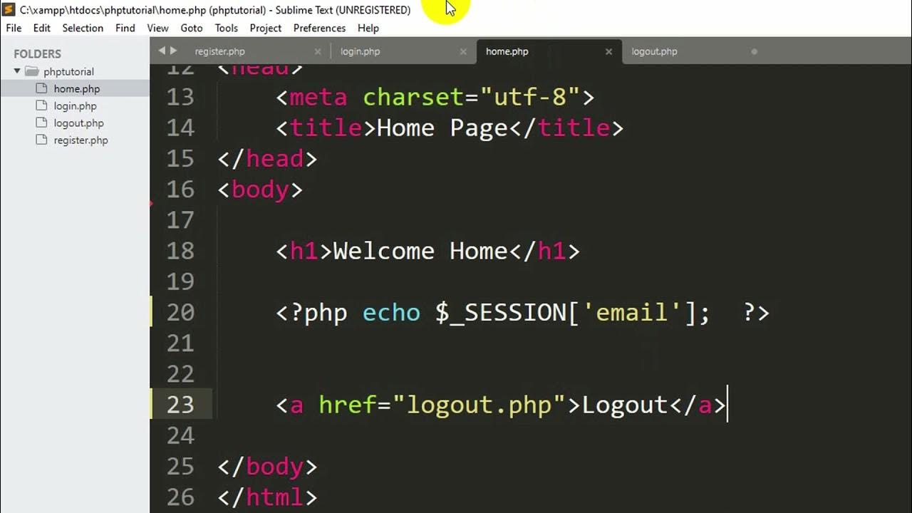 How To Make Logout With SESSION In PHP In 2 Minutes - YouTube