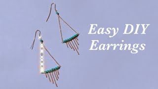 DIY Tutorial Jewelry | Turquoise Crystal Earrings