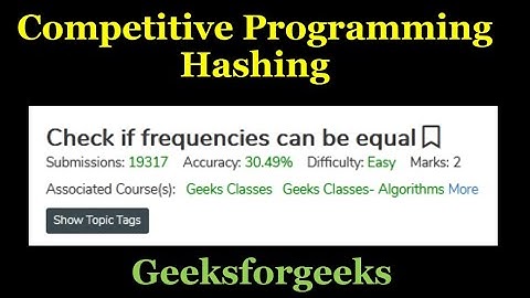 Check frequencies can be equal | Competitive Programming | Hashing