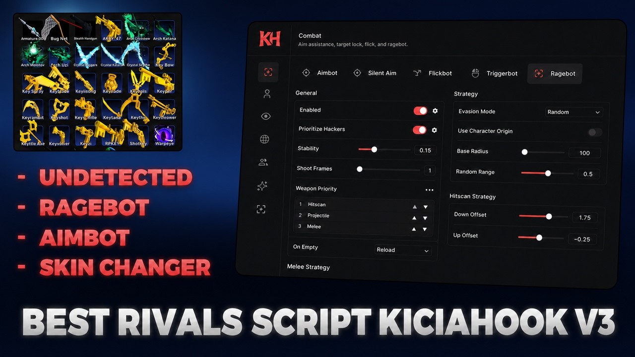 BEST FREE NEW RIVALS SCRIPT | KICIAHOOK V3 | Undetected, Ragebot ...