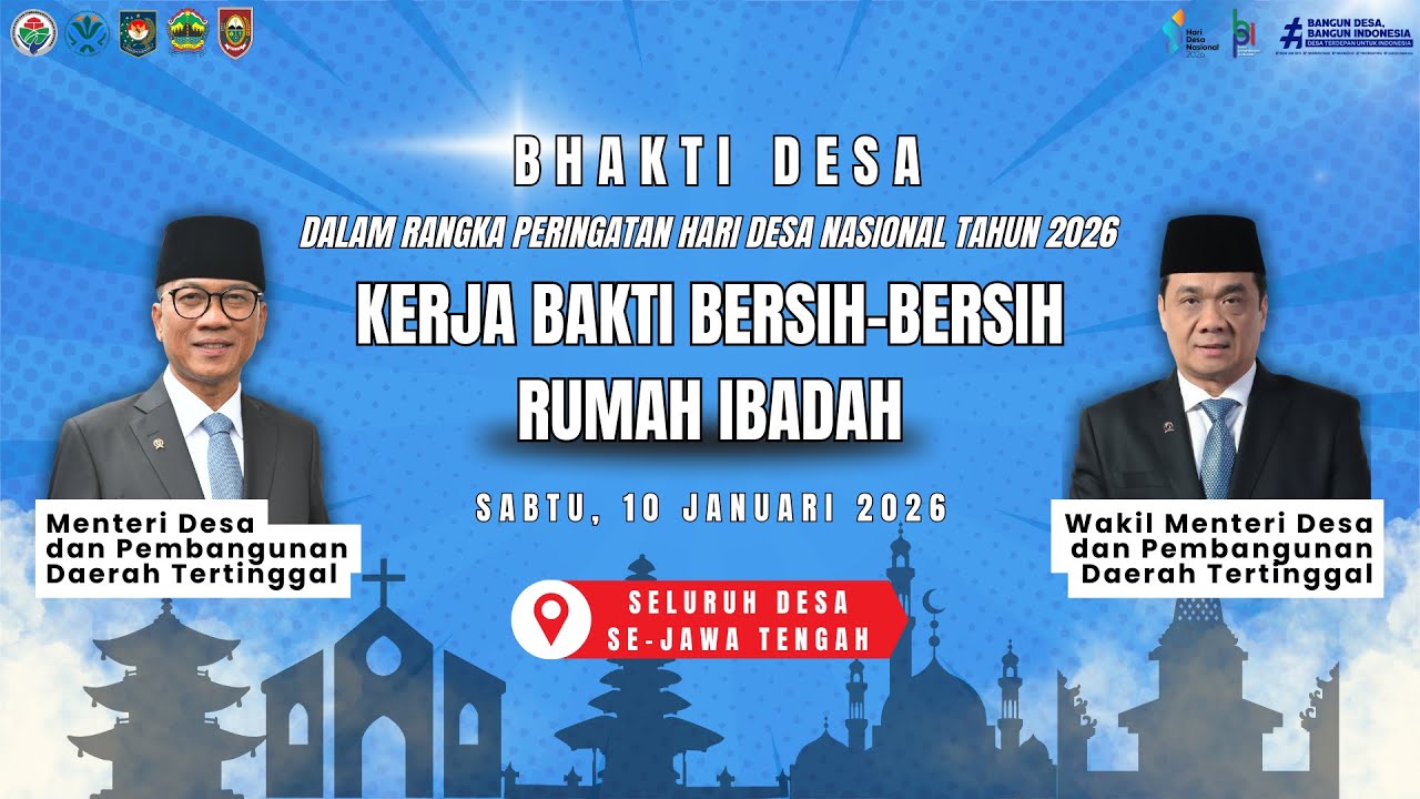 Bhakti Desa dalam rangka Hari Desa Nasional 2026 : Bersih-bersih Rumah Ibadah