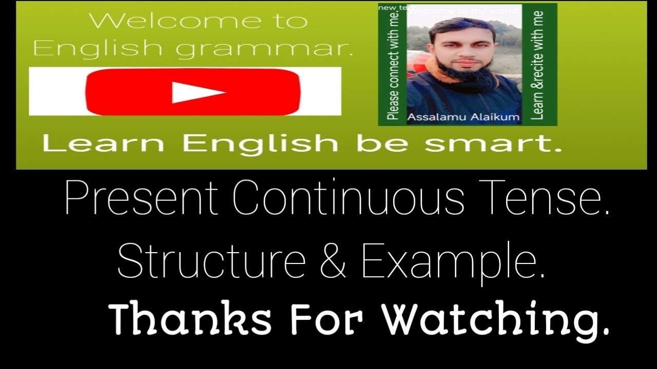 Present Continuous Tense. Structure and Example. Learn easily with us. 