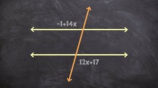 Using Alternative Exterior Angles to Find the Value of X