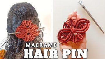 DIY: Macrame Hair Pin / Simple step by step Macrame Hair Pin Tutorial