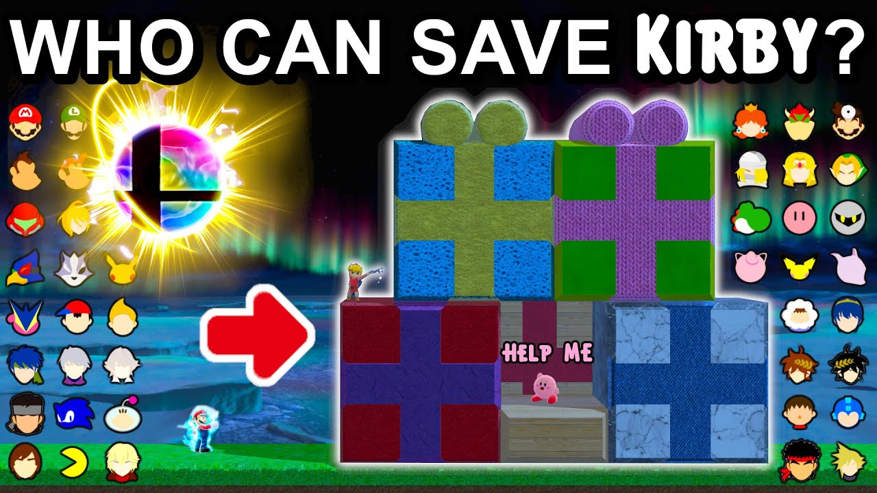 Who Can SAVE Kirby From The Presents ? EVERYTHING Allowed !! - Super Smash Bros. Ultimate