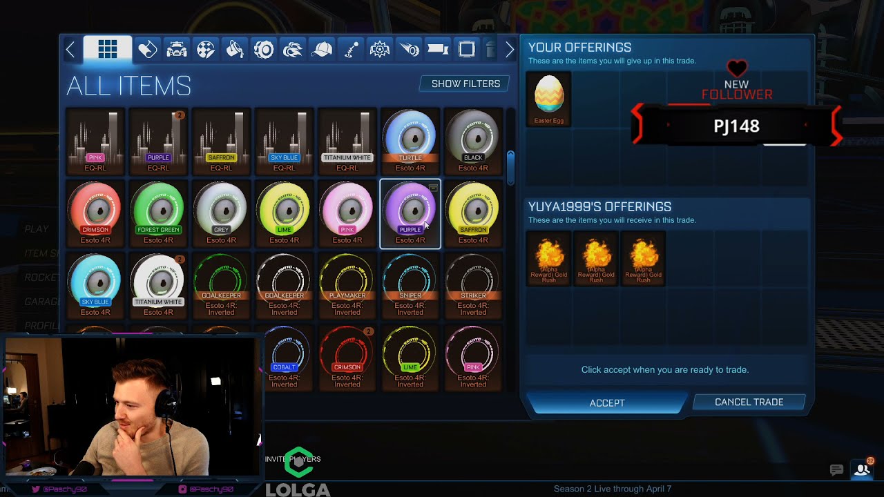 Trade des Jahrhunderts?! 3x Alpha Boost für Easter Egg in Rocket League