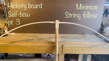 Short hickory board self bow Pt.3 - Tillering to full draw