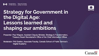 Strategy for Government in the Digital Age: Lessons learned and shaping our ambitions