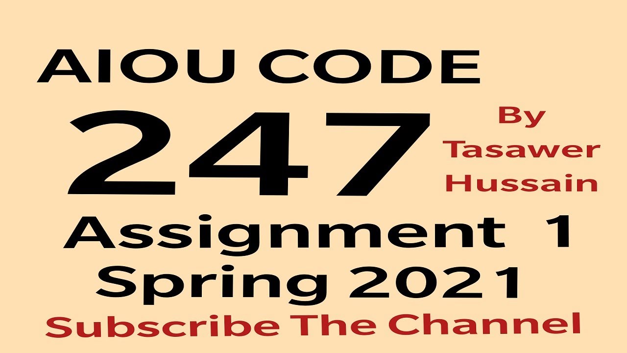 aiou solved assignment matric code 247