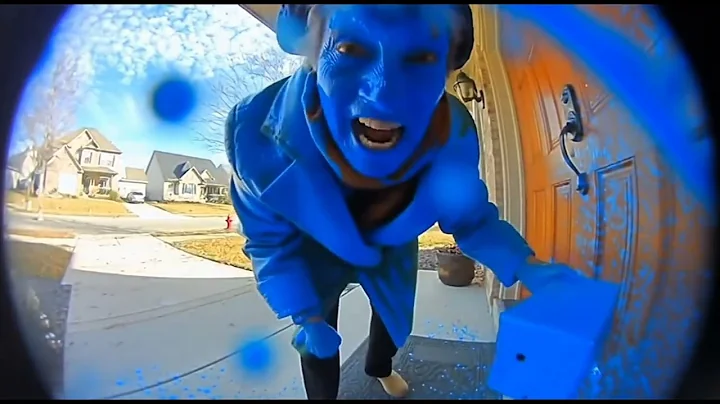 porch pirates get instant karma #funny #porchpirate #instantkarma #securitycamera #thieffails