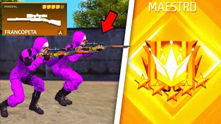 SUBIMOS A MAESTRO con la FRANCO-ESCOPETA 😱⭐️ FREE FIRE