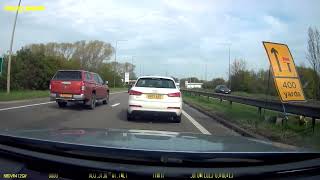 M6 - Idiot on M6 blocking traffic from passing