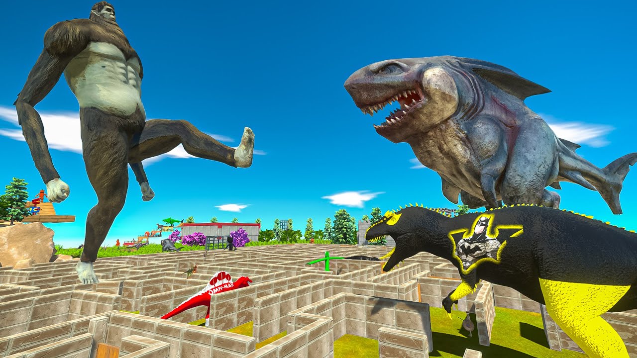 FPS AVATAR SAVE TITAN BEAST FROM MEGALADON REX MAZE - Animal Revolt Battle Simulator DINO