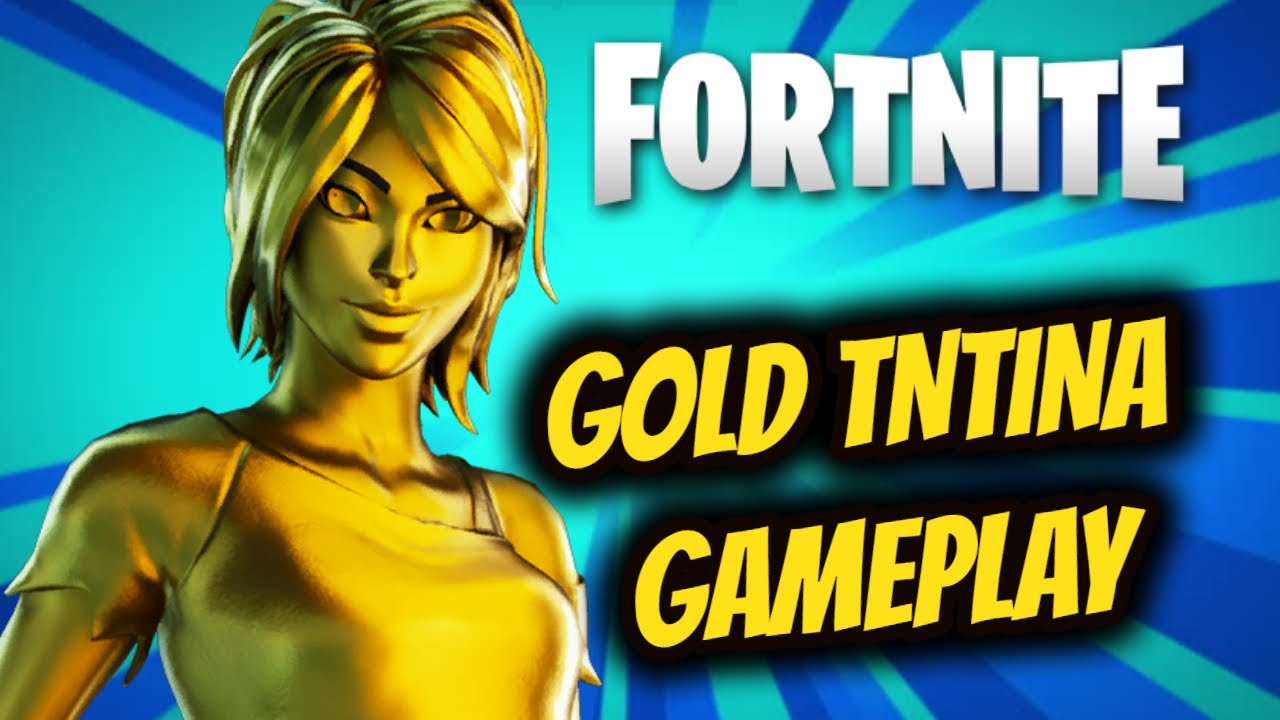 FULL GOLD TNTINA Skin Gameplay In Fortnite