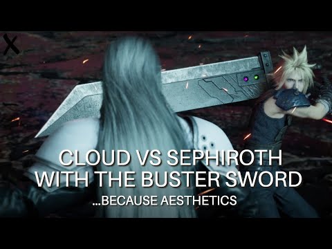 FINAL BATTLE Cloud v Sephiroth with the OG Buster Sword (Fight and Cutscene HD 1080p) - FFVII Remake