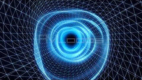 Digital Wormhole Tunnel of Wavy Blue Shimmering Web Net Grid Tube - IncrediVFX - AVloops