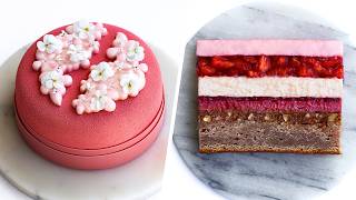 Tutorial: The Ultimate Strawberry Entremet Cake │ 7 Layers of Strawberry!