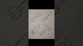 how to draw a tools🛠️#shorts#diy #ytshorts #shortsfeed #art #shortsvideo #easydrawing #tools #sketch
