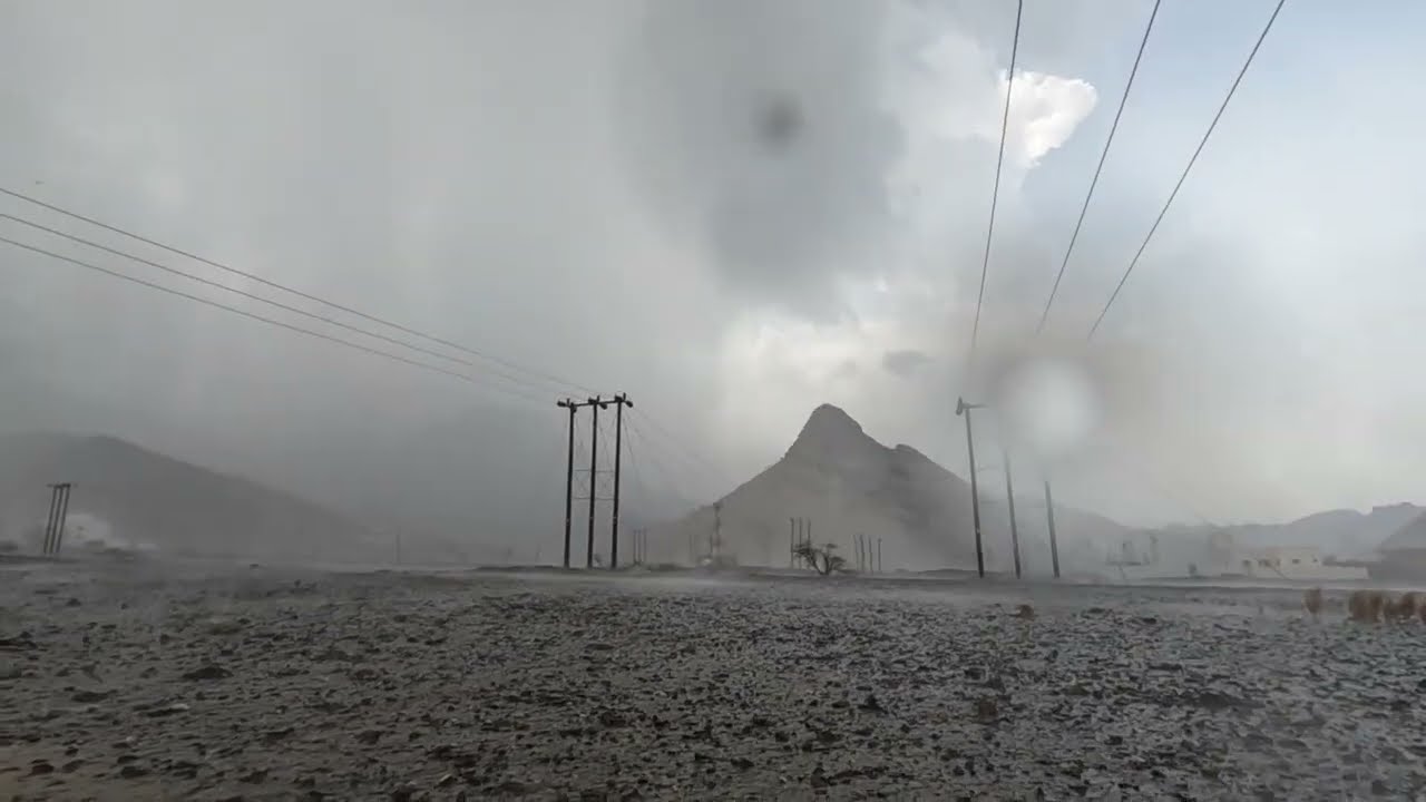 تابع احداث عاصفه برد وادي بني غافر بولايه الرستاق | 16/7/2025