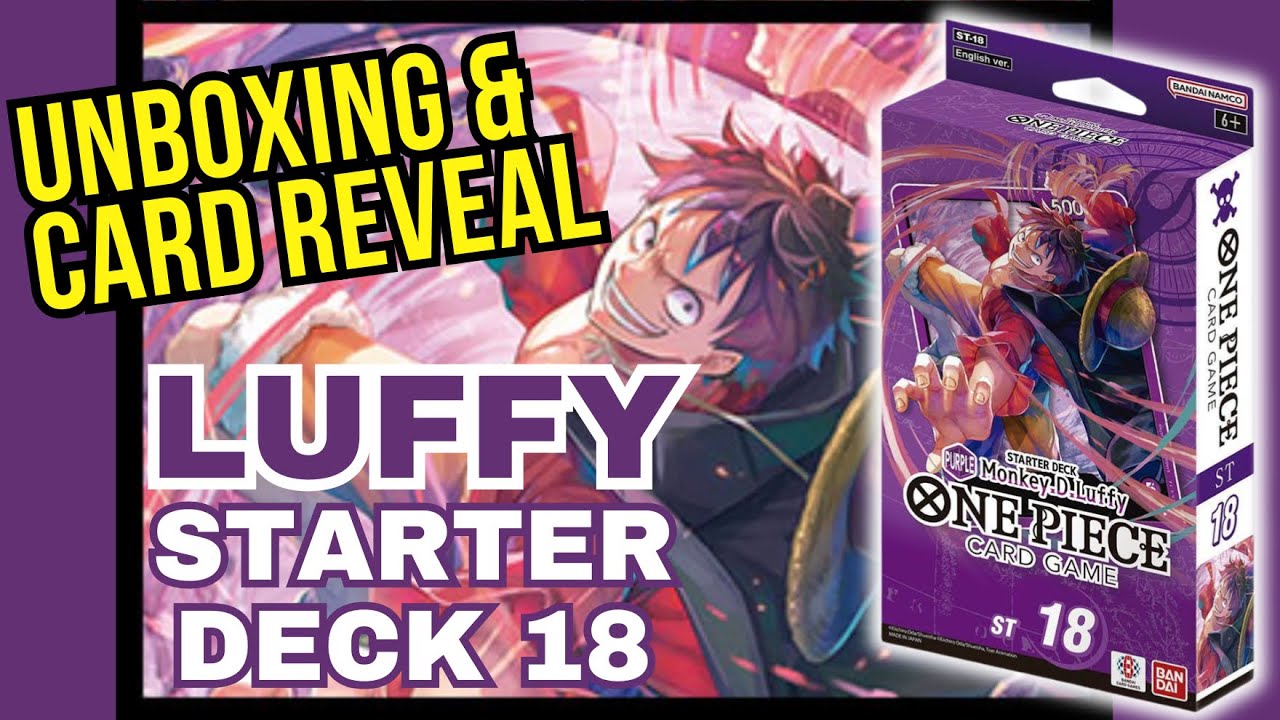 one piece tcg starter deck 18 Opening Monkey D Luffy (ST-18)!! Embark on a daring adventure with the Purple Monkey D One Piece Trading Card Game