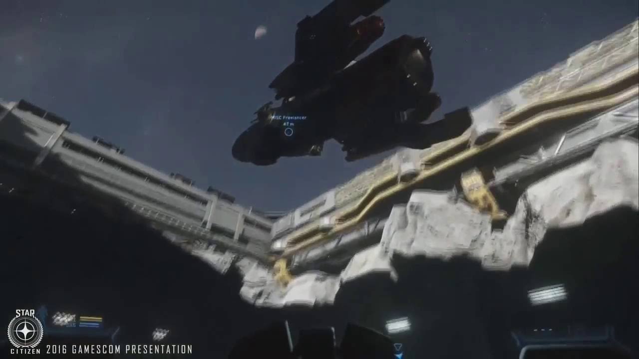 Star Citizen - landing on station / посадка на станцию - YouTube