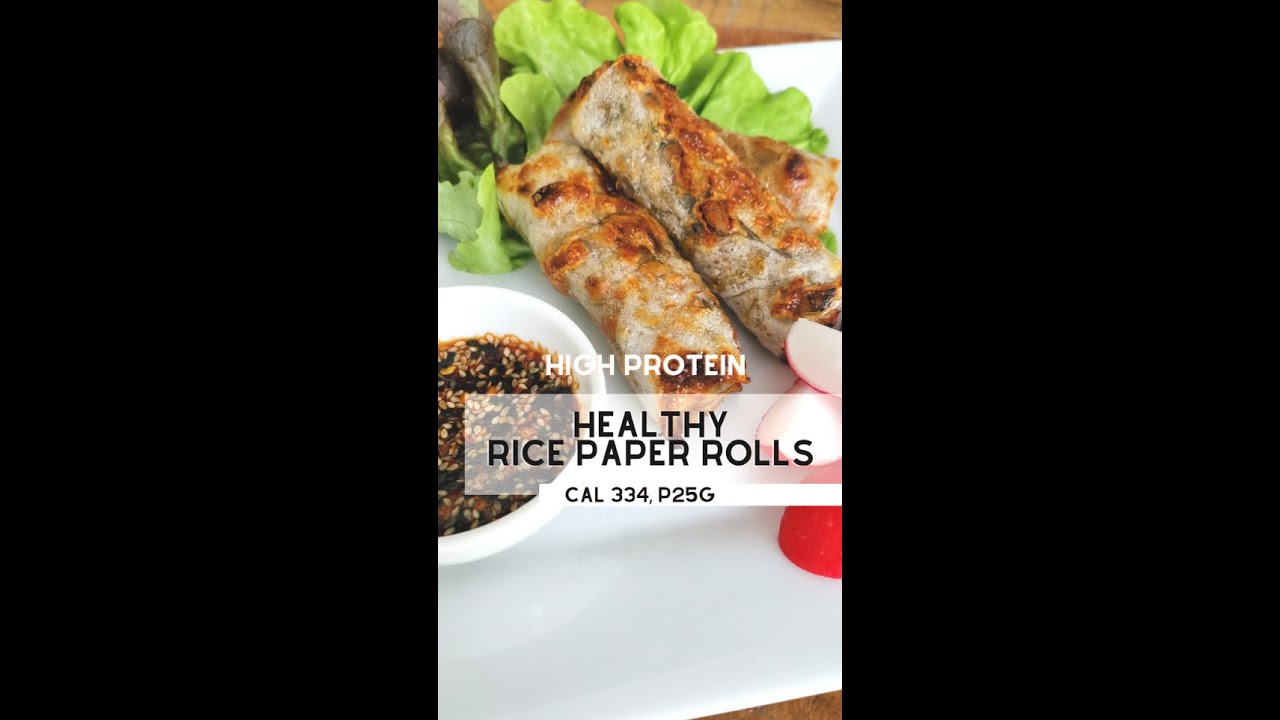 Healthy Crispy Rice Paper Rolls - click on 3 buttons a the top right for the link to recipe