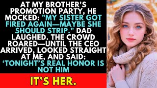 At My Brother’s Promotion Party, He Mocked Me As Jobless—Until The CEO Said: “The Real Honor Is Her”